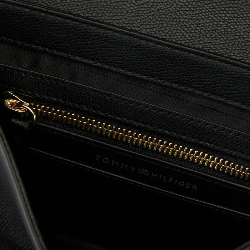 Tommy Hilfiger Artificial Leather Handbag Women's Black/Khaki-4