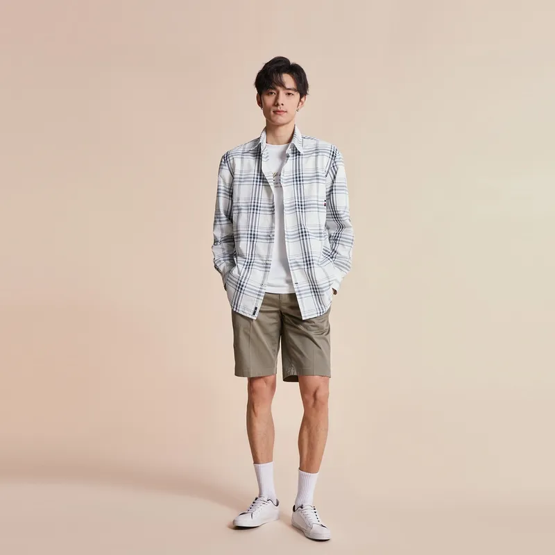 Tommy Hilfiger Shirts Men Gray White Plaid-4