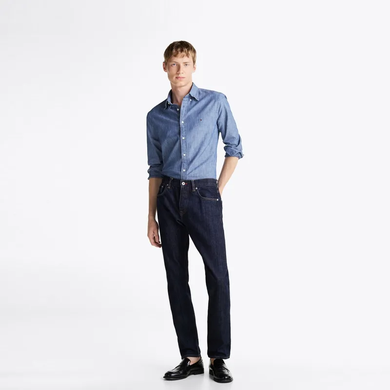 Tommy Hilfiger Shirt Men's Denim Blue-4