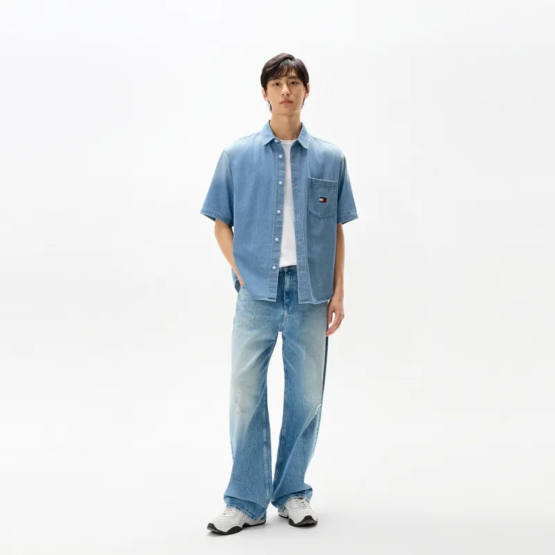 Tommy Hilfiger Shirt Men's Denim Blue-4