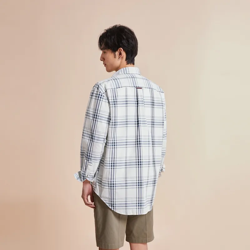 Tommy Hilfiger Shirts Men Gray White Plaid-3