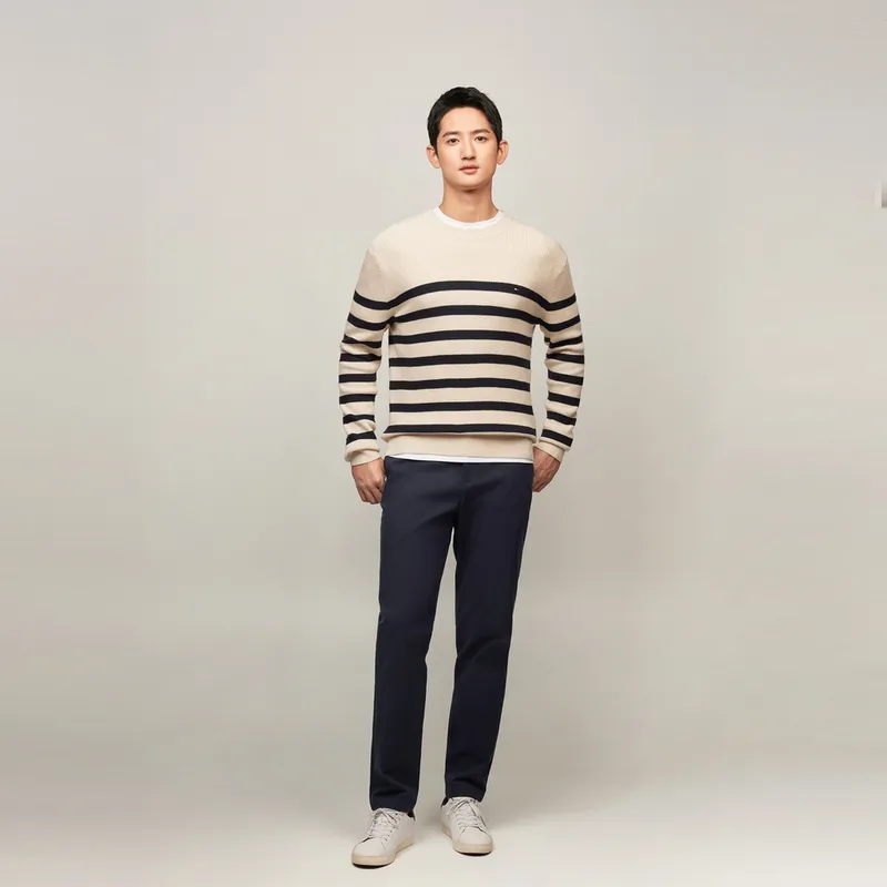 Tommy Hilfiger Knitwear Men's Beige White Navy Blue-4