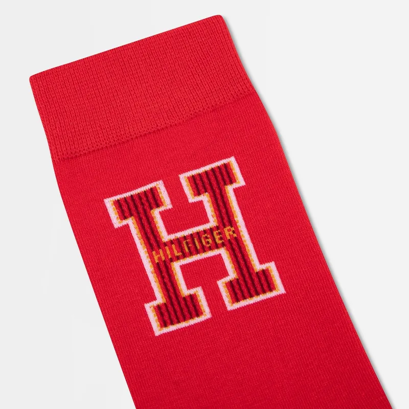 Tommy Hilfiger Mid Calf Socks Women's 1 Pack China Red-1