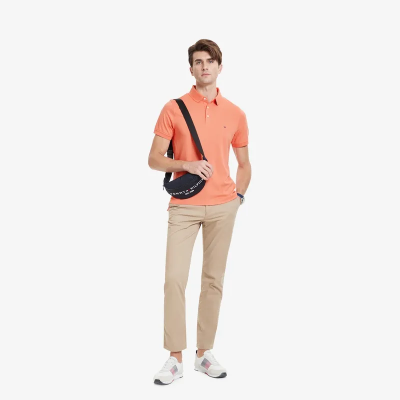 Tommy Hilfiger Logo embroidered Cotton Polo Shirt-33