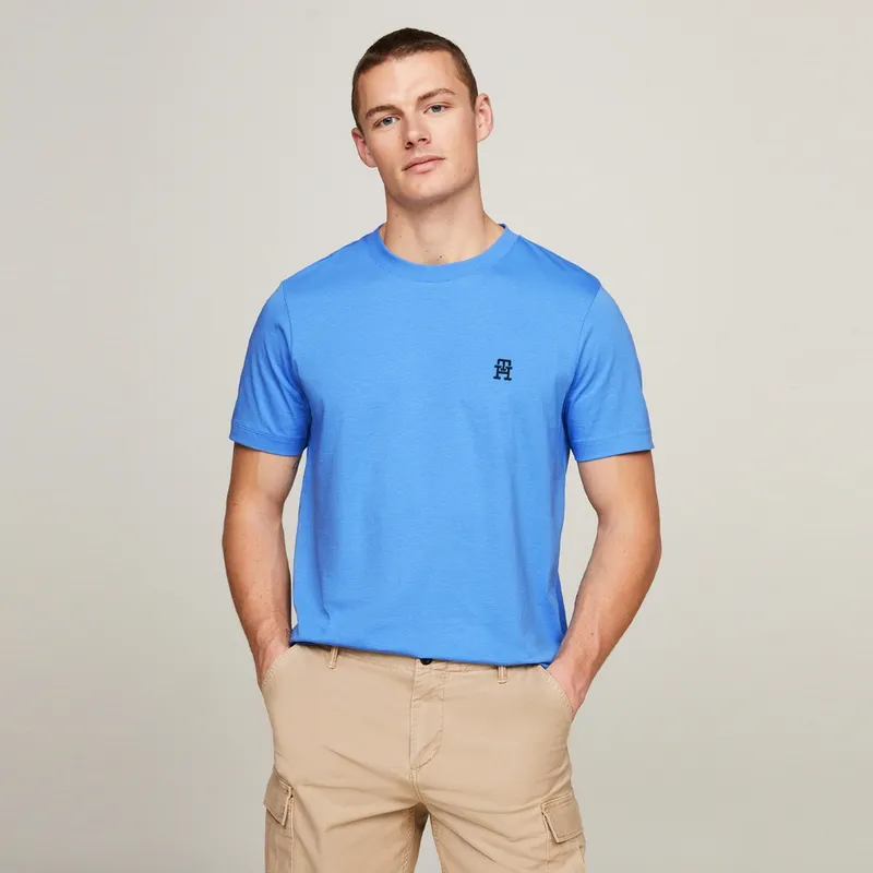 Tommy Hilfiger Th Monogram embroidered T shirt-18