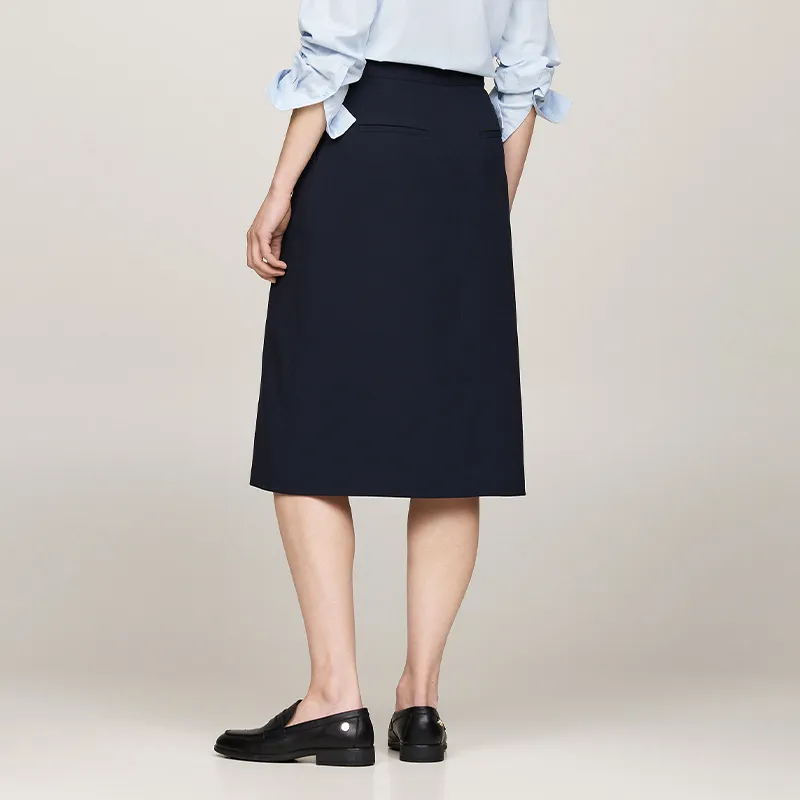 Tommy Hilfiger Casual Long Skirt Women's Navy Blue-3
