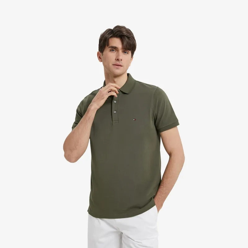 Tommy Hilfiger 1985 Series Polo Shirt Men's Rock Pine Green-2
