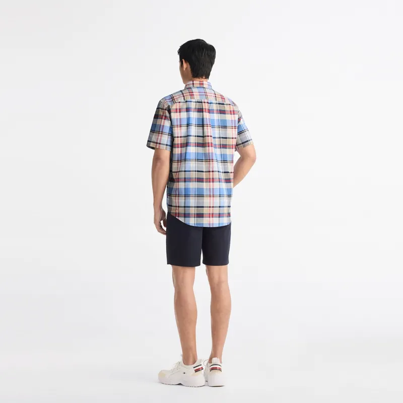 Tommy Hilfiger Shirt Men's Red Blue Plaid-2