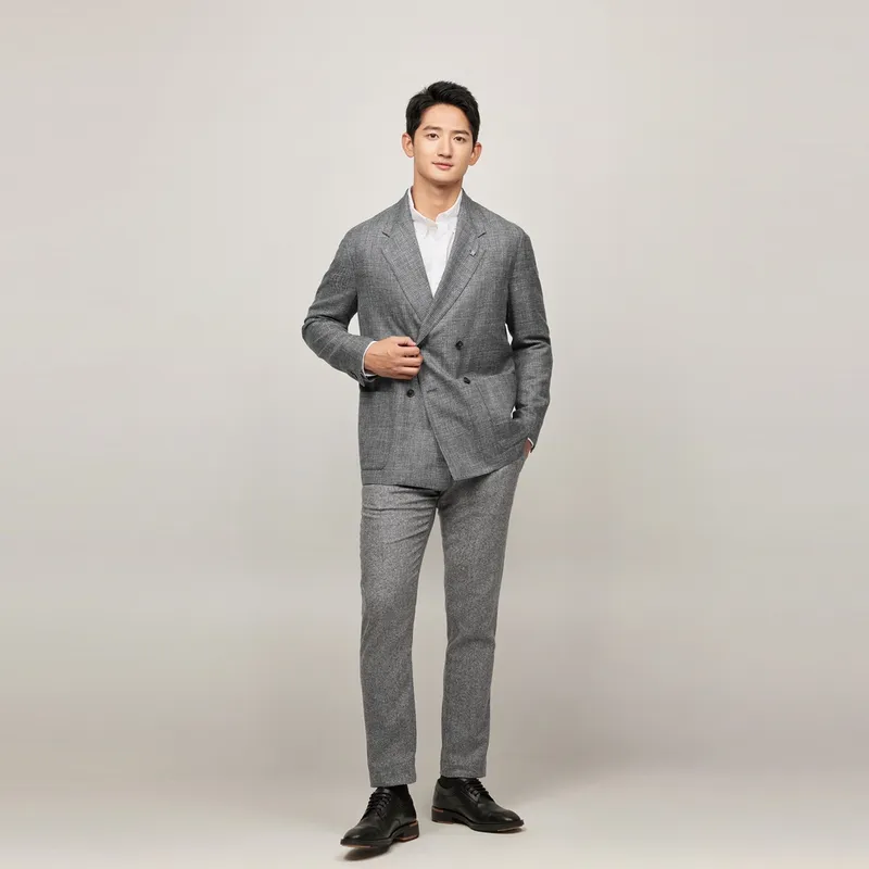 Tommy Hilfiger Business Suit Men's Gray-4