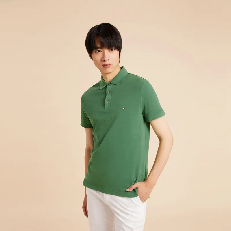 Tommy Hilfiger Logo embroidered Cotton Polo Shirt-36