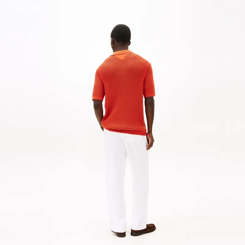 Tommy Hilfiger Polo Shirt Men's Orange Red-5