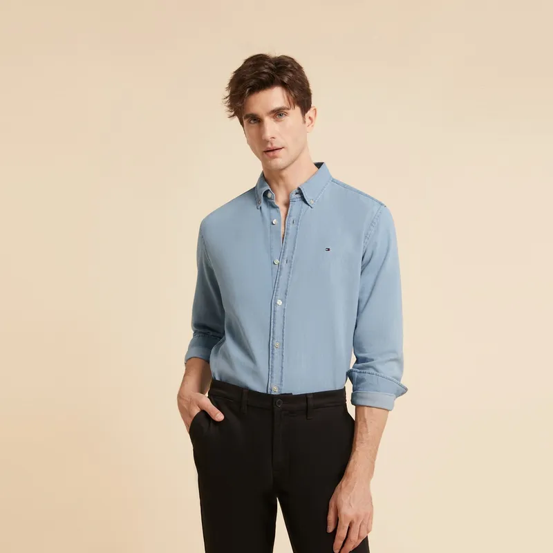 Tommy Hilfiger Shirt Men's Denim Blue-2