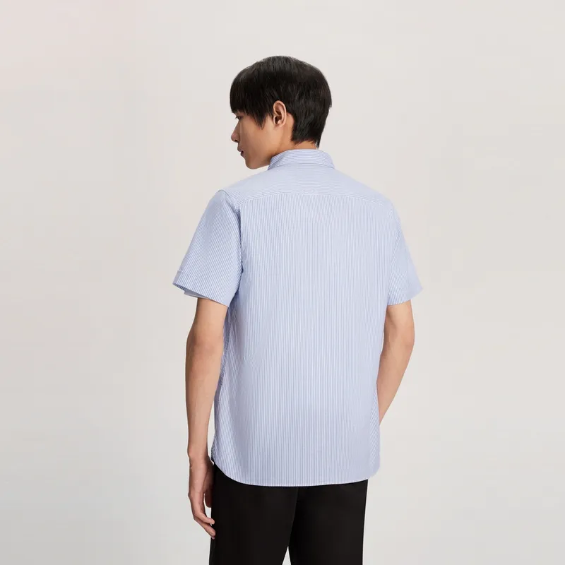 Tommy Hilfiger Shirt Men's Blue White Stripes-3