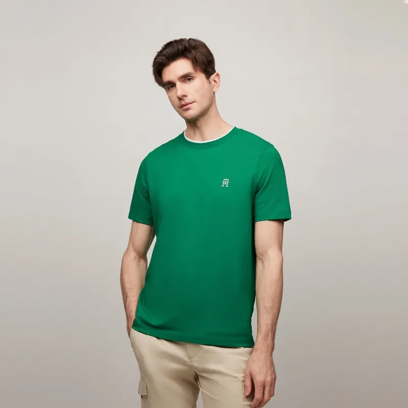 Tommy Hilfiger Th Monogram embroidered T shirt-23