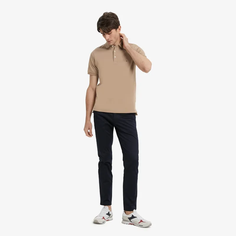 Tommy Hilfiger Logo embroidered Cotton Polo Shirt-18