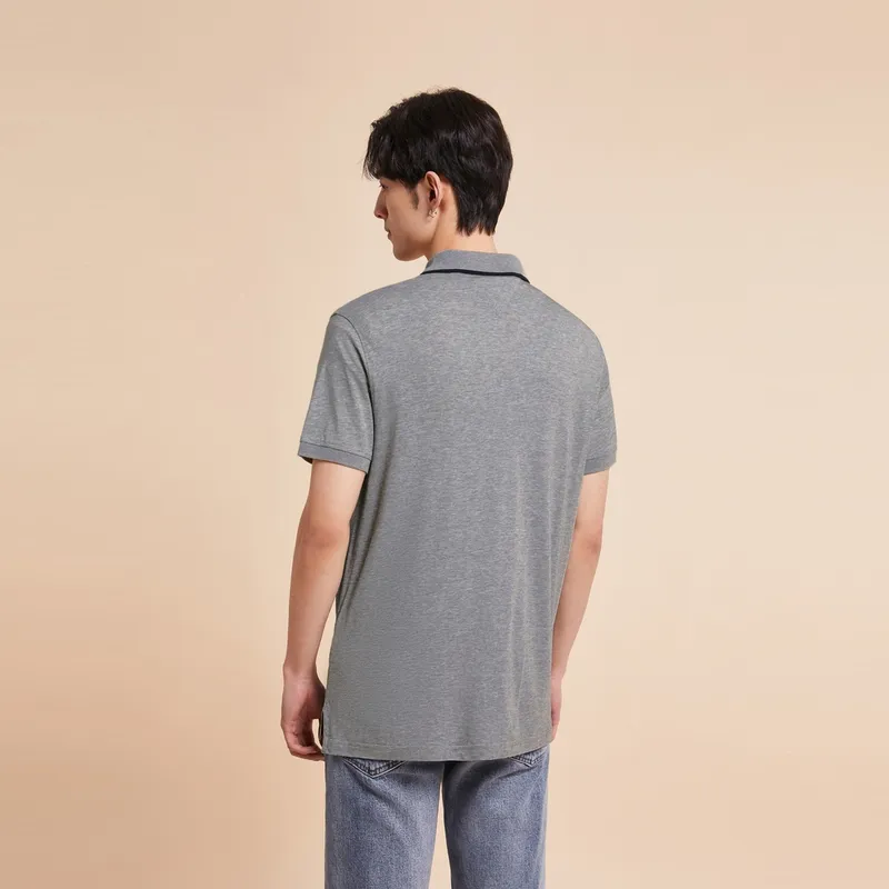Tommy Hilfiger SS23 Polo Shirt Men's Dark Gray-5