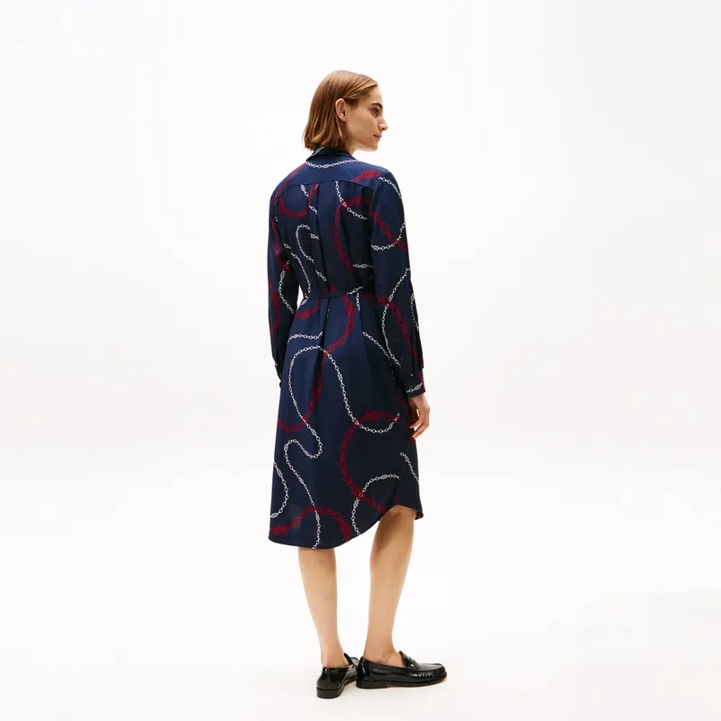 Tommy Hilfiger Long Sleeved Dresses Women's Navy Blue 0YH-3