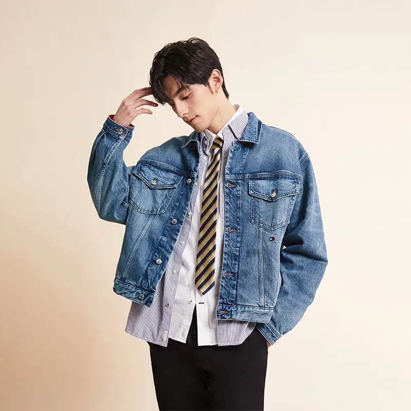Tommy Hilfiger Denim Jackets Men Denim Blue-2