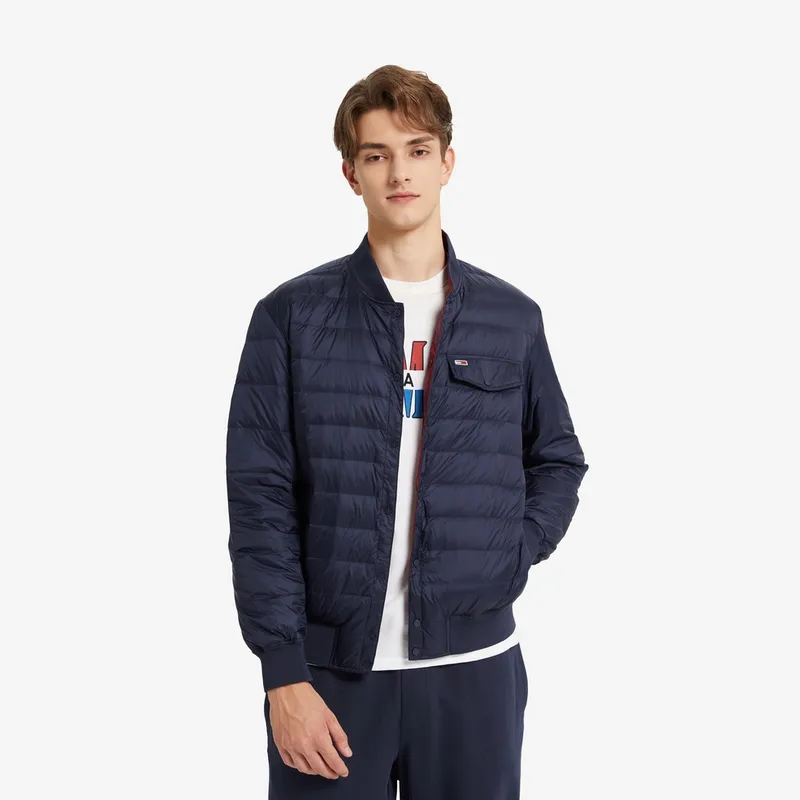 Tommy Hilfiger Down Jacket Men's Dark Blue/Burgundy-4