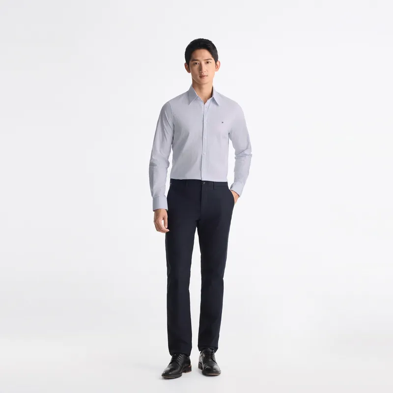 Tommy Hilfiger Shirt Men's Blue White Stripes-3