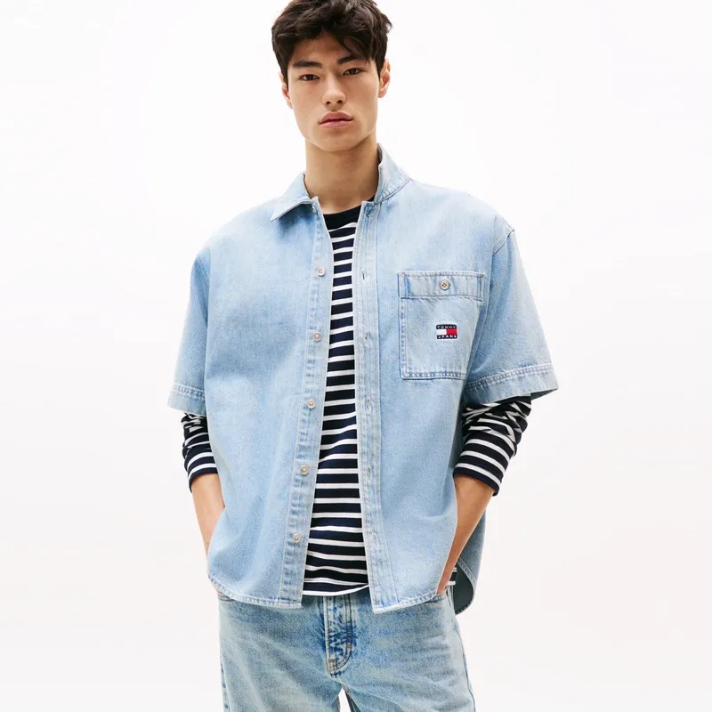 Tommy Hilfiger Shirts Men Denim Blue 1AB-2