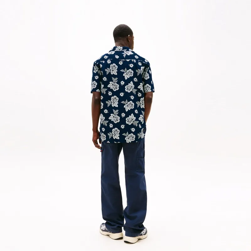 Tommy Hilfiger Shirt Men's Navy Blue With White Print-3