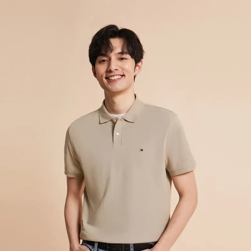 Tommy Hilfiger Polo Shirt Men's Khaki-5