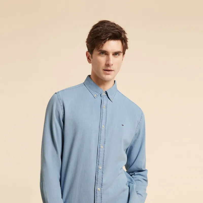 Tommy Hilfiger Shirt Men's Denim Blue-5