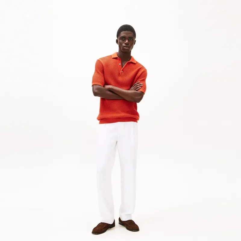 Tommy Hilfiger Polo Shirt Men's Orange Red-4