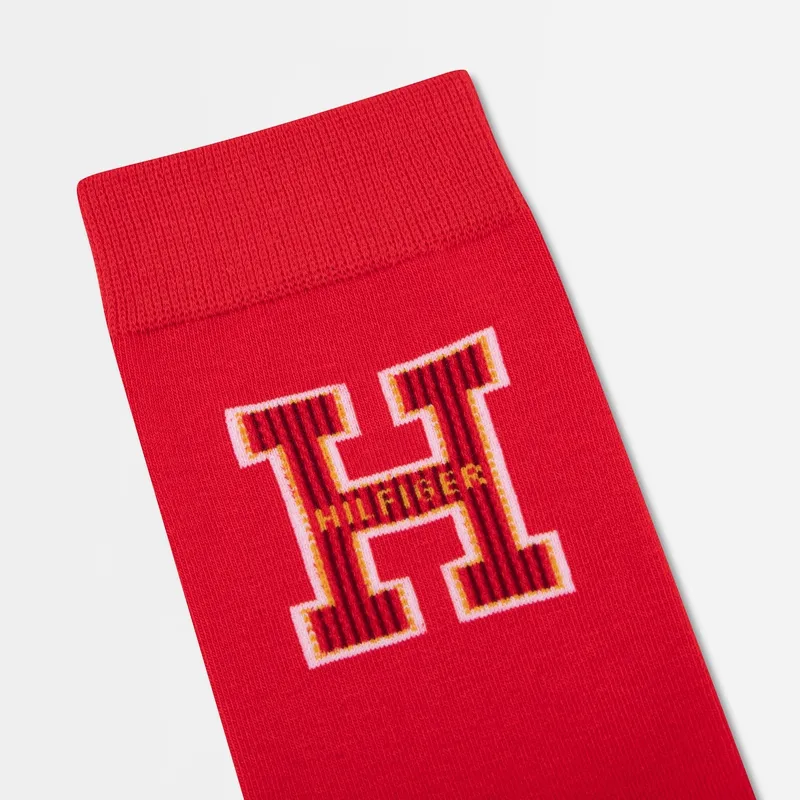 Tommy Hilfiger Mid Calf Socks Men's 1 Pack China Red-1
