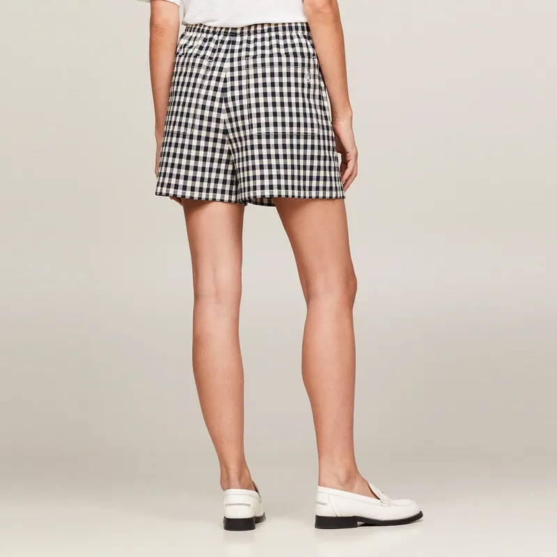 Tommy Hilfiger Casual Shorts Women's Black White Plaid 0MS-2