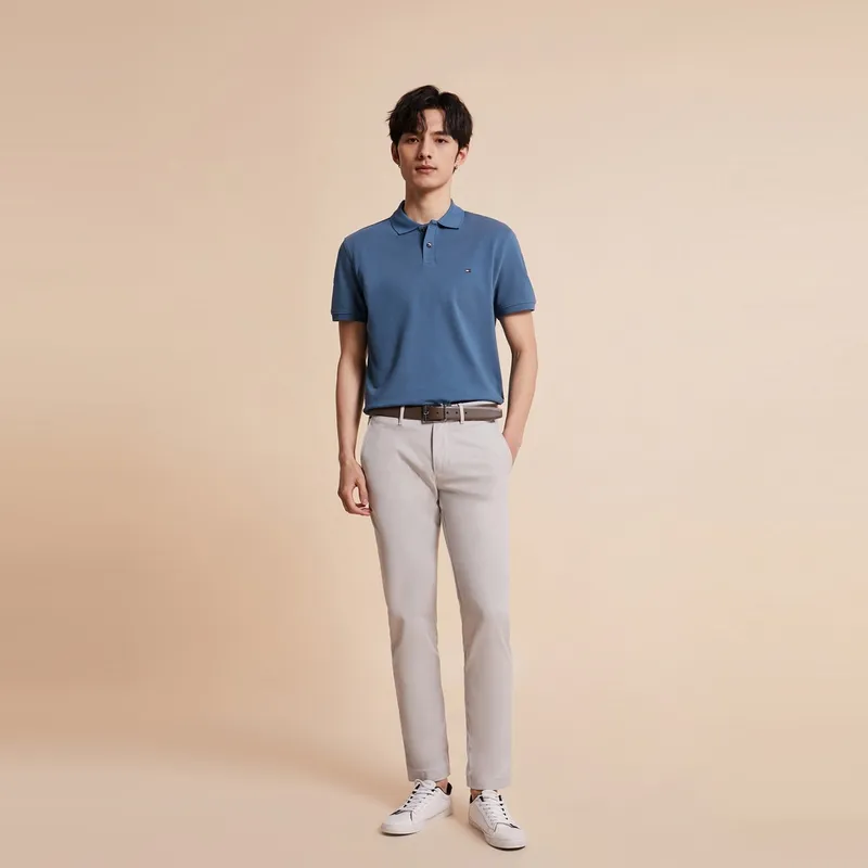 Tommy Hilfiger Polo Shirt Men's Tranquil Blue-3