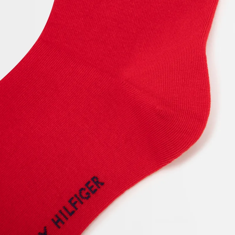 Tommy Hilfiger Mid Calf Socks Men's 1 Pack China Red-2