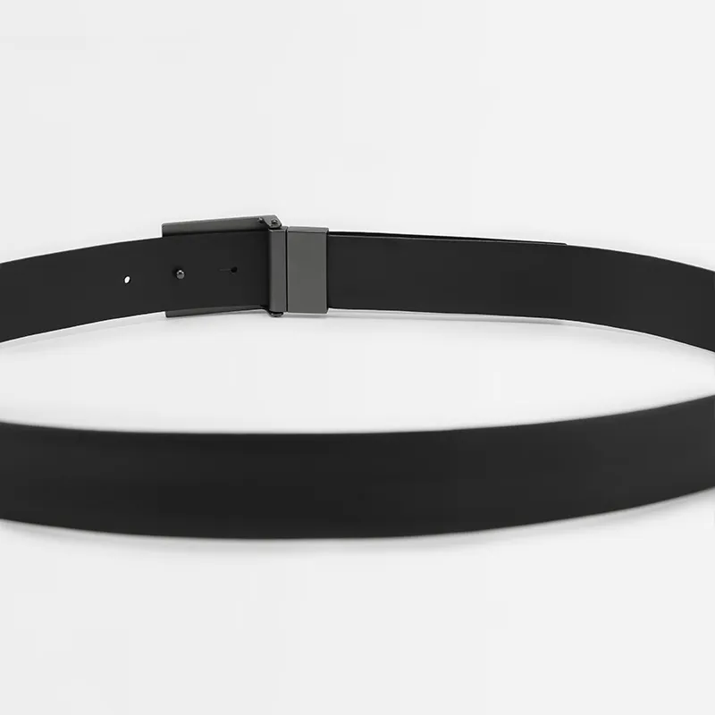 Tommy Hilfiger Split Cow Leather Belts Men's Black 3.5cm-2