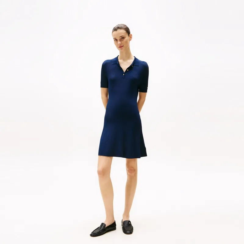 Tommy Hilfiger Short Sleeved Dress Women's Navy Blue-2