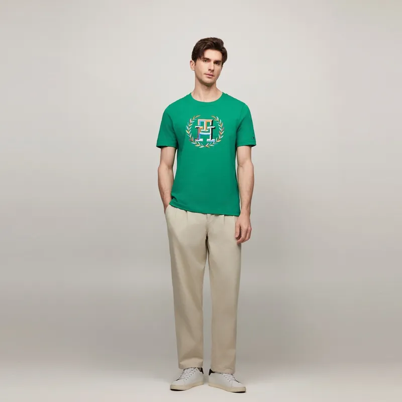 Tommy Hilfiger Logo embroidered T shirt-14