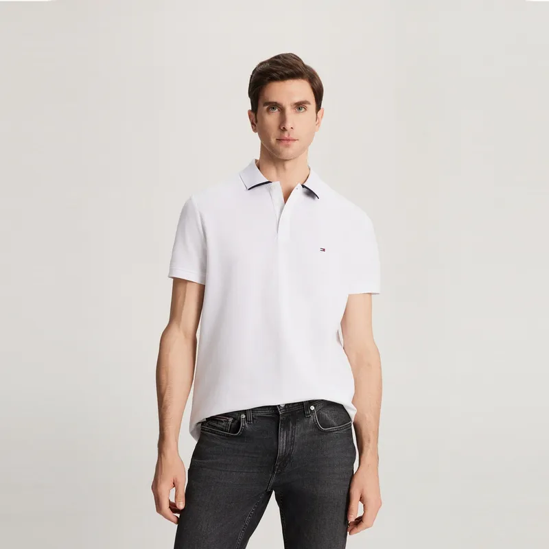 Tommy Hilfiger Logo embroidered Piqué Polo Shirt-4