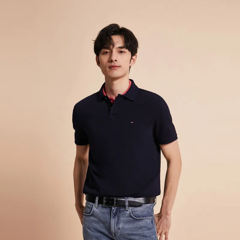 Tommy Hilfiger Polo Shirt Men's Navy Blue-3