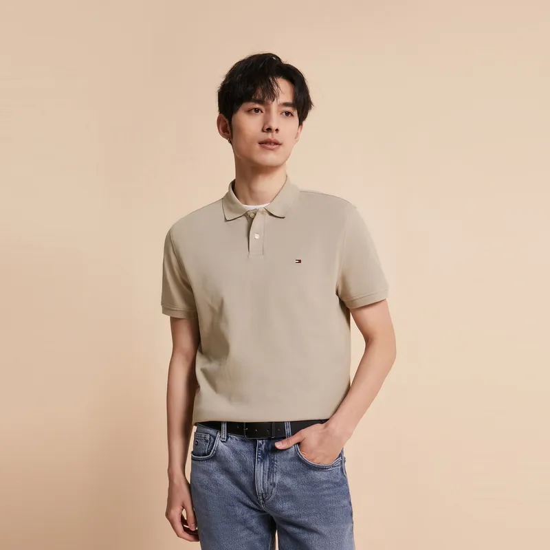 Tommy Hilfiger Polo Shirt Men's Khaki-2