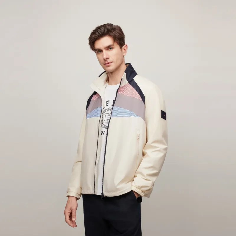 Tommy Hilfiger Jacket Men's Ecru Patchwork-2