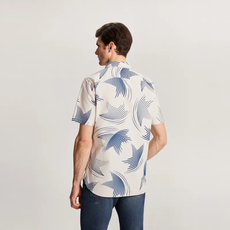 Tommy Hilfiger Shirt Men's Ecru Print-3