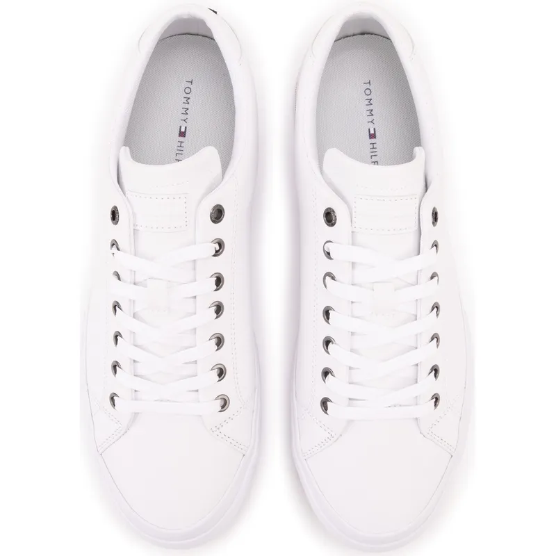 Tommy Hilfiger Low Top Skateboard Shoes Men's White-3