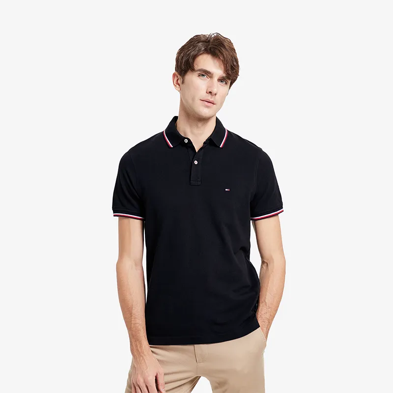 Tommy Hilfiger Stripe detail Polo Shirt-2