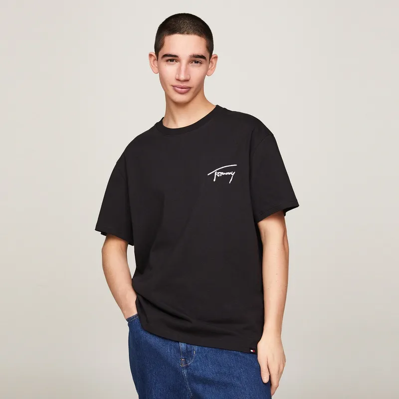 Tommy Hilfiger Logo embroidered T shirt-17