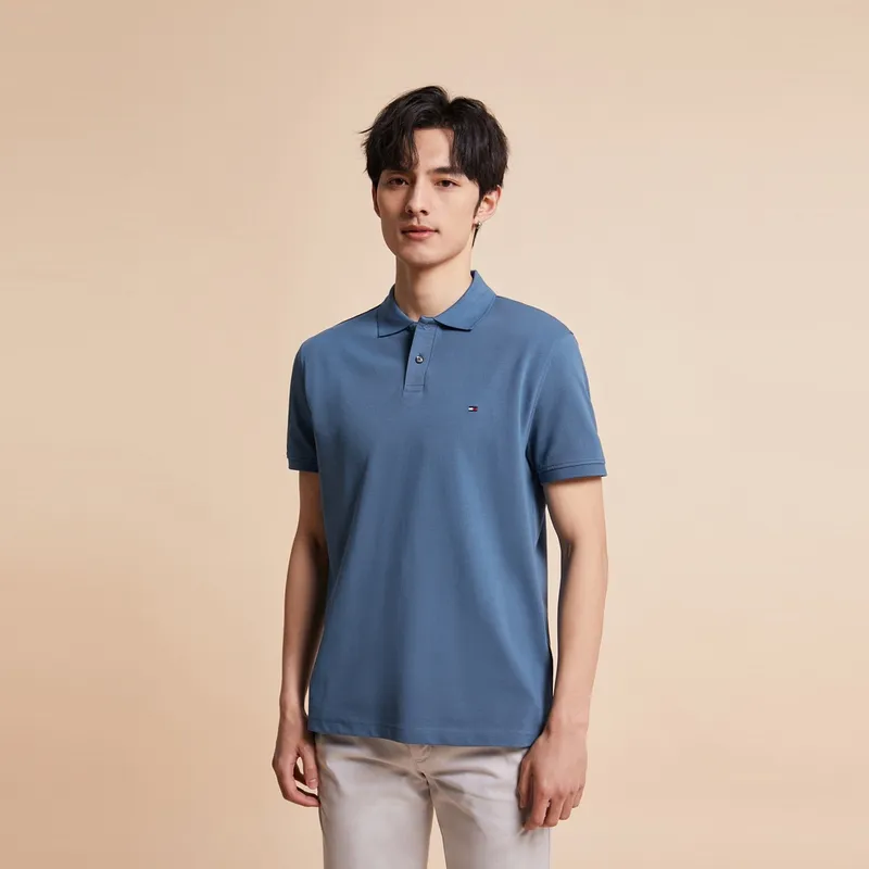 Tommy Hilfiger Polo Shirt Men's Tranquil Blue-2