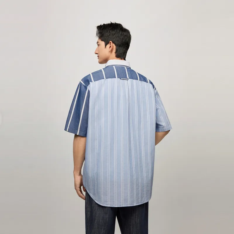 Tommy Hilfiger Shirt Men's Blue White Stripes-3