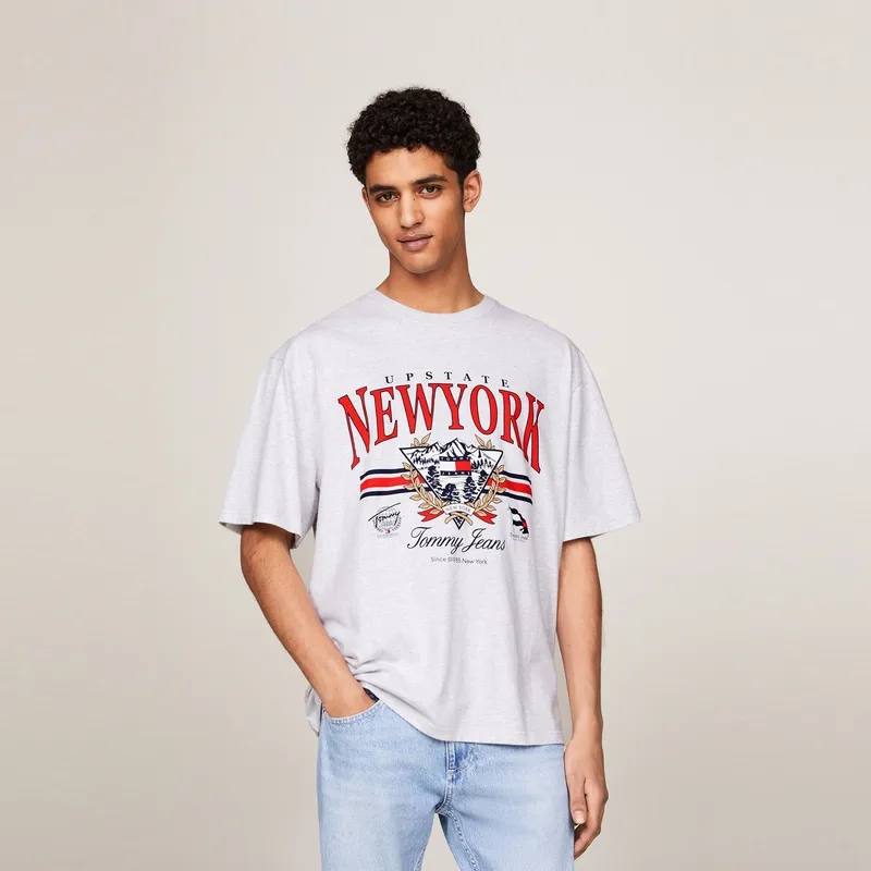 Tommy Hilfiger T Shirt Men's Light Gray-3