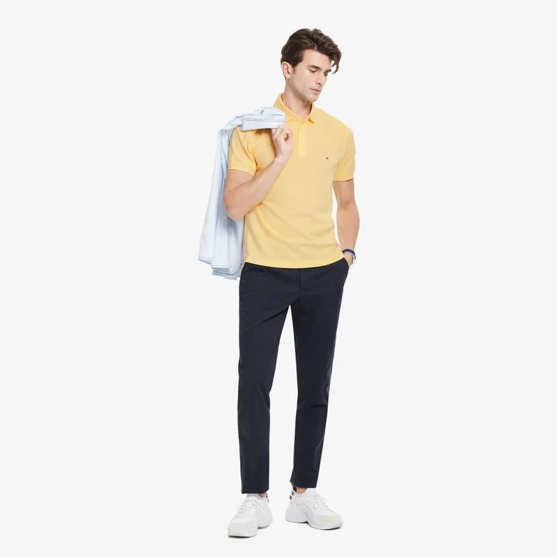 Tommy Hilfiger Logo embroidered Cotton Polo Shirt-23