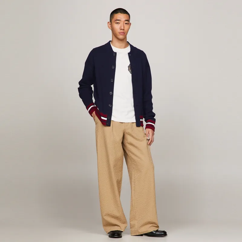 Tommy Hilfiger Knitted Fabric Cardigan Men's Navy Blue-4
