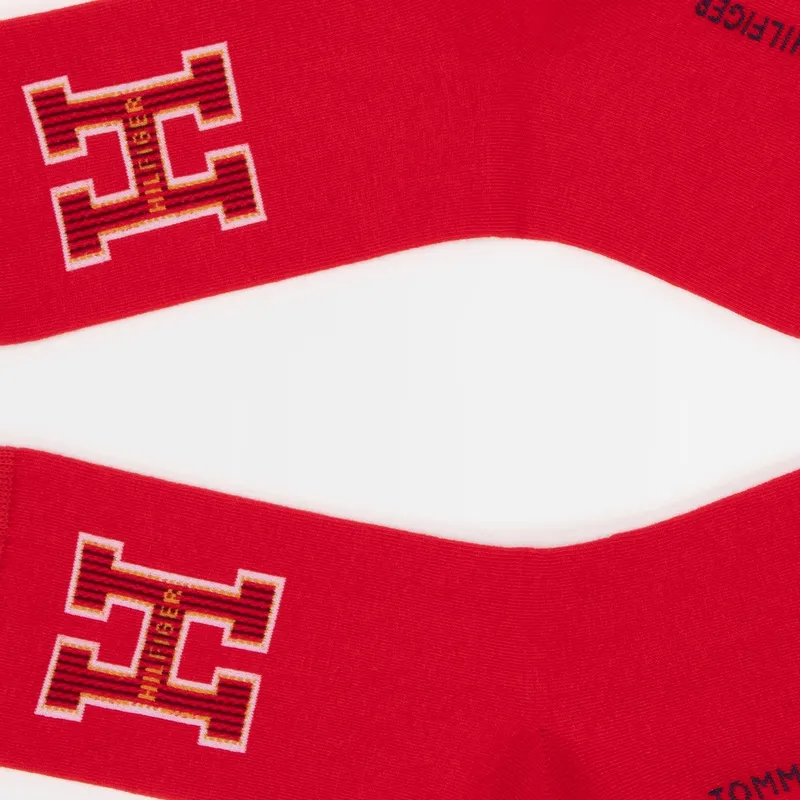 Tommy Hilfiger Mid Calf Socks Women's 1 Pack China Red-3